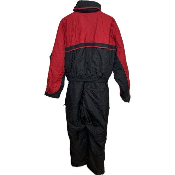 Vintage Columbia Ski Suit One Piece Snowsuit Jumpsuit Retro Black Red Mens XL - Picture 3 of 14